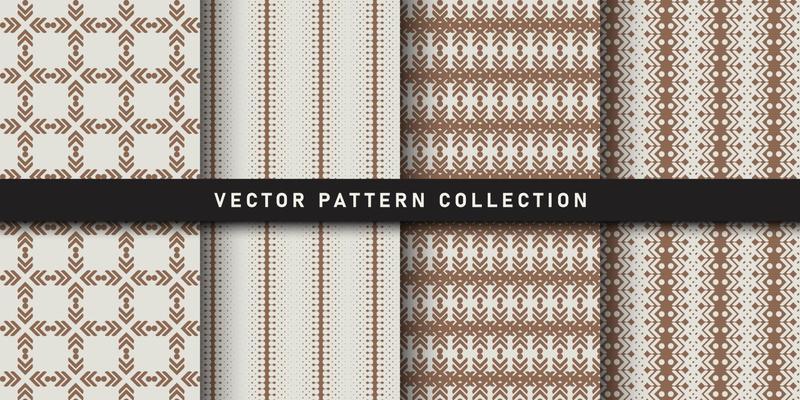 Flat art deco pattern collection