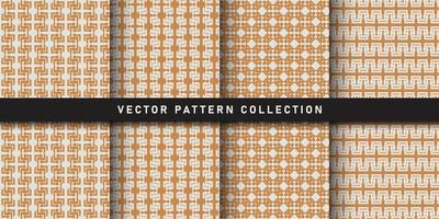 Flat art deco pattern collection vector