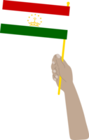 vecteur de drapeau tadjik dessiné à la main, vecteur somoni tadjik dessiné à la main png