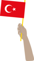 vetor de bandeira turca desenhado à mão, vetor de lira turca desenhado à mão png