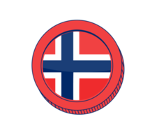 norvegese bandiera vettore mano disegnato, norvegese Krone vettore mano disegnato png
