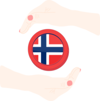 norska flagga vektor hand ritad,norsk krona vektor hand dragen png