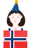 Norwegian Flag vector hand drawn,Norwegian krone vector hand drawn png