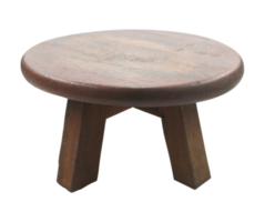 wooden stool isolated on transparent backgrround png file