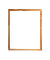 wooden picture frame on transparent background png file