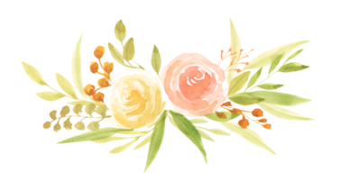 bloemen Afdeling. bruiloft concept met bloemen. zijn perfect voor groet kaarten, bruiloft uitnodiging, verjaardag. waterverf illustratie. png