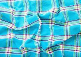 Plaid cloth background with copy space. Top view and place for text photo