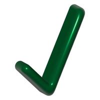3d metallic check mark perfect for design project photo