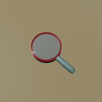 3d rendered magnifying glass perfecf for design project photo