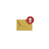 3D Isolated Message Icon png