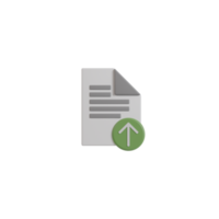 3D Isolated Document Format Icon png