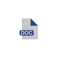 3d geïsoleerd document formaat icoon png