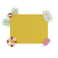 3D Isolated Summer Blank Box png