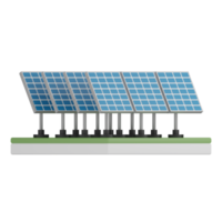 producción de paneles solares aislados 3d png