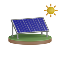 3d isolato solare pannello produzione png