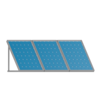 production de panneaux solaires isolés 3d png