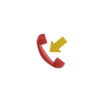 icône de téléphone isolé 3d png