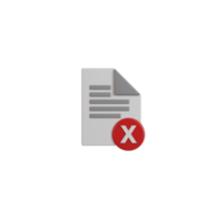 icono de formato de documento aislado 3d png