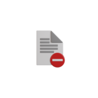 3D Isolated Document Format Icon png