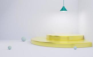 podium empty in gray composition for modern stage display and minimalist mockup ,abstract showcase background ,Concept 3d illustration or 3d render photo