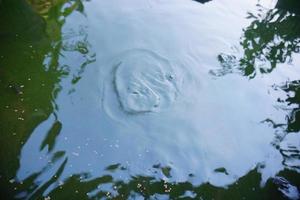 water flowing into the water photo