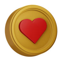 ícone de moeda de amor png