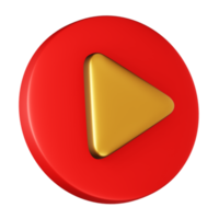 3d play button png