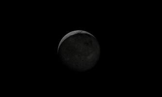 la luna está llena en la ilustración de representación 3d de fondo negro foto