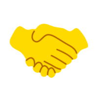 Yellow hand showing symbol PNG