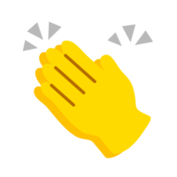 gelbe Hand, die das Symbol png zeigt