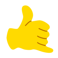 Yellow hand showing symbol PNG