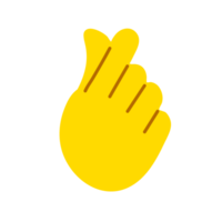 gul hand som visar symbol png