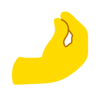 Yellow hand showing symbol PNG