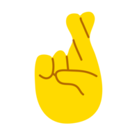 gelbe Hand, die das Symbol png zeigt