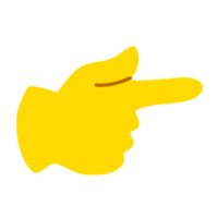 Yellow hand showing symbol PNG