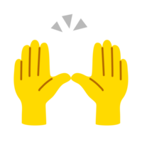 mão amarela mostrando símbolo png