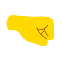 Yellow hand showing symbol PNG