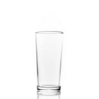 Empty glass isolated on a white background. photo