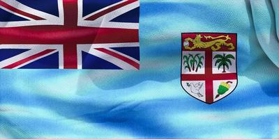 Fiji flag - realistic waving fabric flag photo