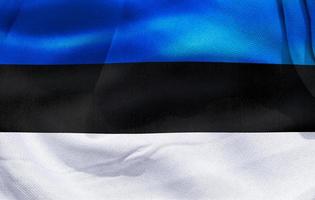 Estonia flag - realistic waving fabric flag photo