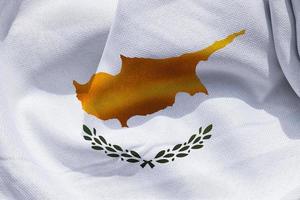 Cyprus flag - realistic waving fabric flag photo