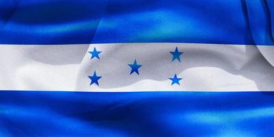3D-Illustration of a Honduras flag - realistic waving fabric flag photo