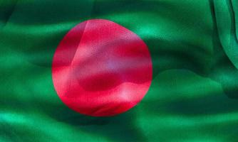 Bangladesh flag - realistic waving fabric flag photo