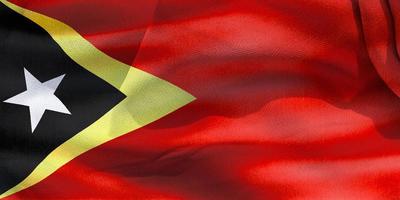 3D-Illustration of a East Timor flag - realistic waving fabric flag photo