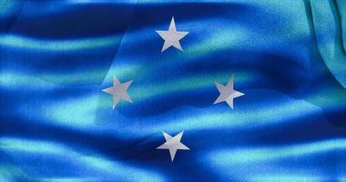 Micronesia flag - realistic waving fabric flag photo