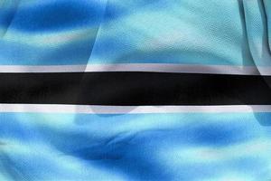 Botswana flag - realistic waving fabric flag photo