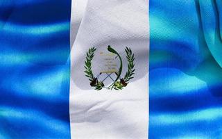 bandera de guatemala - bandera de tela ondeante realista foto