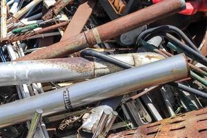 Environmental pollution found at a street where someone dumped its rubbish photo