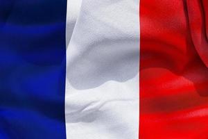 bandera de francia - bandera de tela que agita realista foto