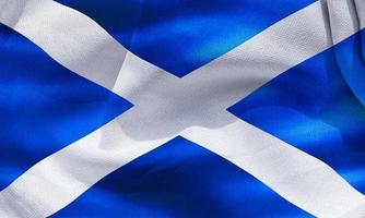 Scotland flag - realistic waving fabric flag photo